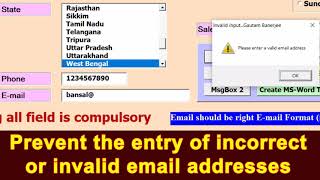 Famous How to Prevent the entry of incorrect or invalid email addresses Part 18 | Excel VBA Tutorial Profile