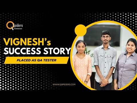 S Vignesh Success Story | B.Tech IT 2024 | QA Tester | Qspiders BTM Placement Journey