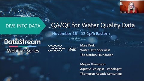 Dive Into Data: QA/QC for Water Quality Data