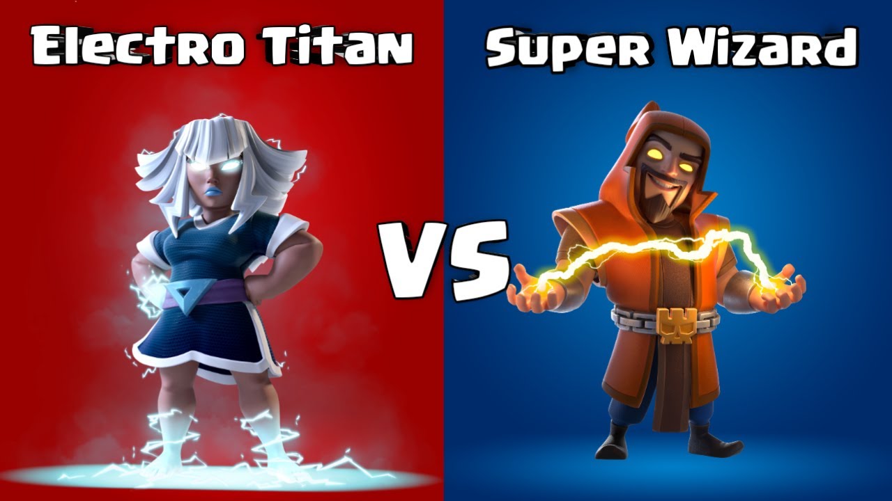 The Electric Battle ⚡ Electro Titan Vs Super Wizard | Clash of Clans