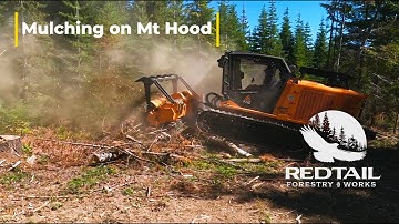 Mulching Slash Piles on Mt Hood
