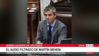El supuesto audio filtrado de Martín Menem y las discusiones en el recinto en pleno debate por el DNU