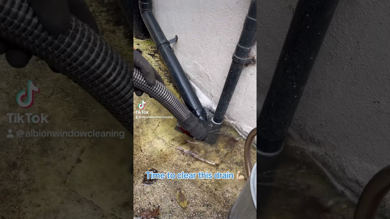 Watch us unlock this drain using a gutter vacuum 