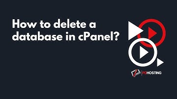 How to delete a database in cPanel with PD Hosting