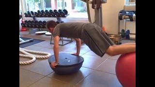 Atomic Push-Ups With Stability Ball And Bosu Ball