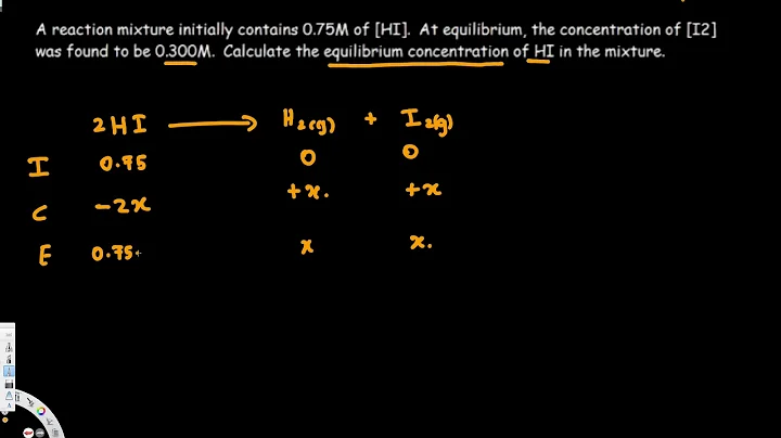 Chemical Equilibrium - Ice Table - Equilibrium Constant Expression, Initial Concentration, Kp, Kc #3