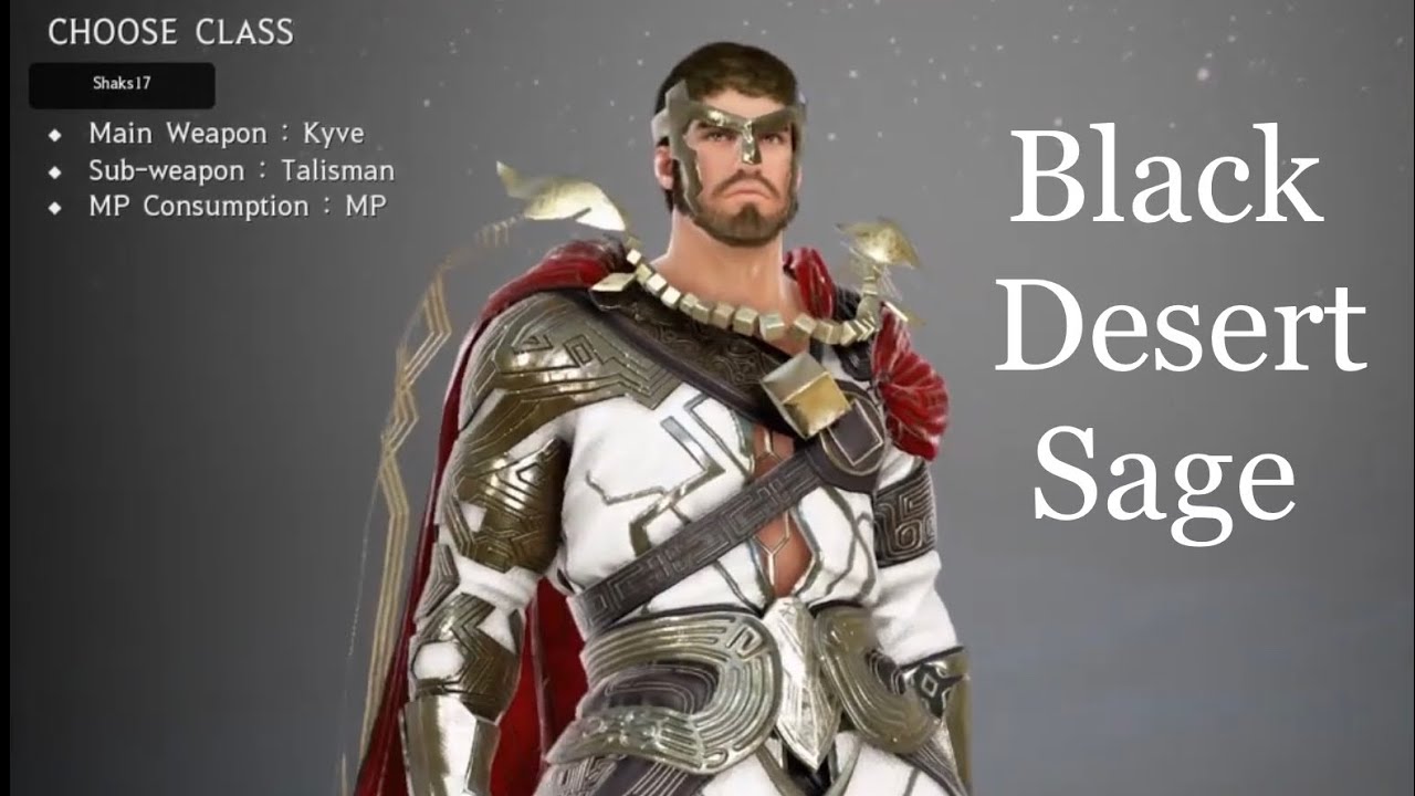 Black Desert Sage | Character Design and Skill Set Gameplay
