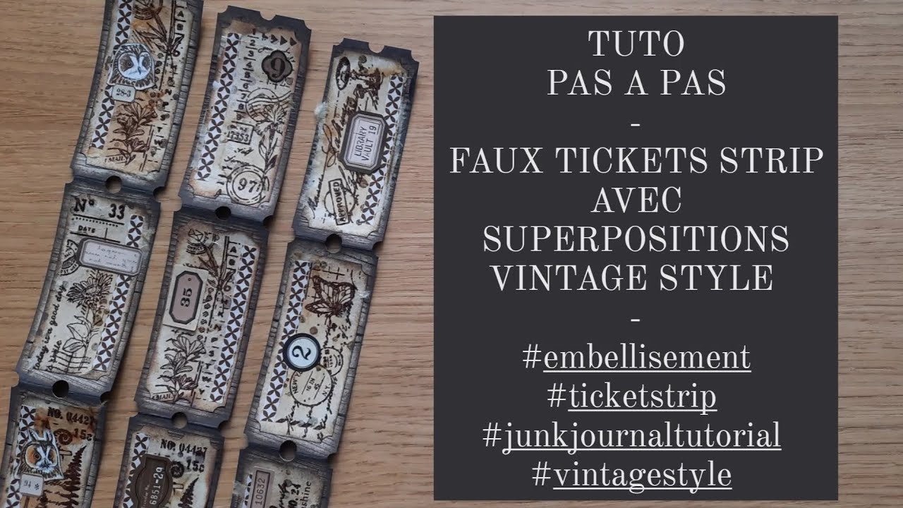 TUTO FAUX TICKETS STRIP 