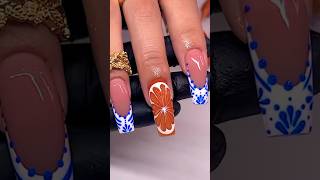 How to do perfect orange🍊on nail #nails #summernails #nailart #nailpolish #naildesigns #nails4today