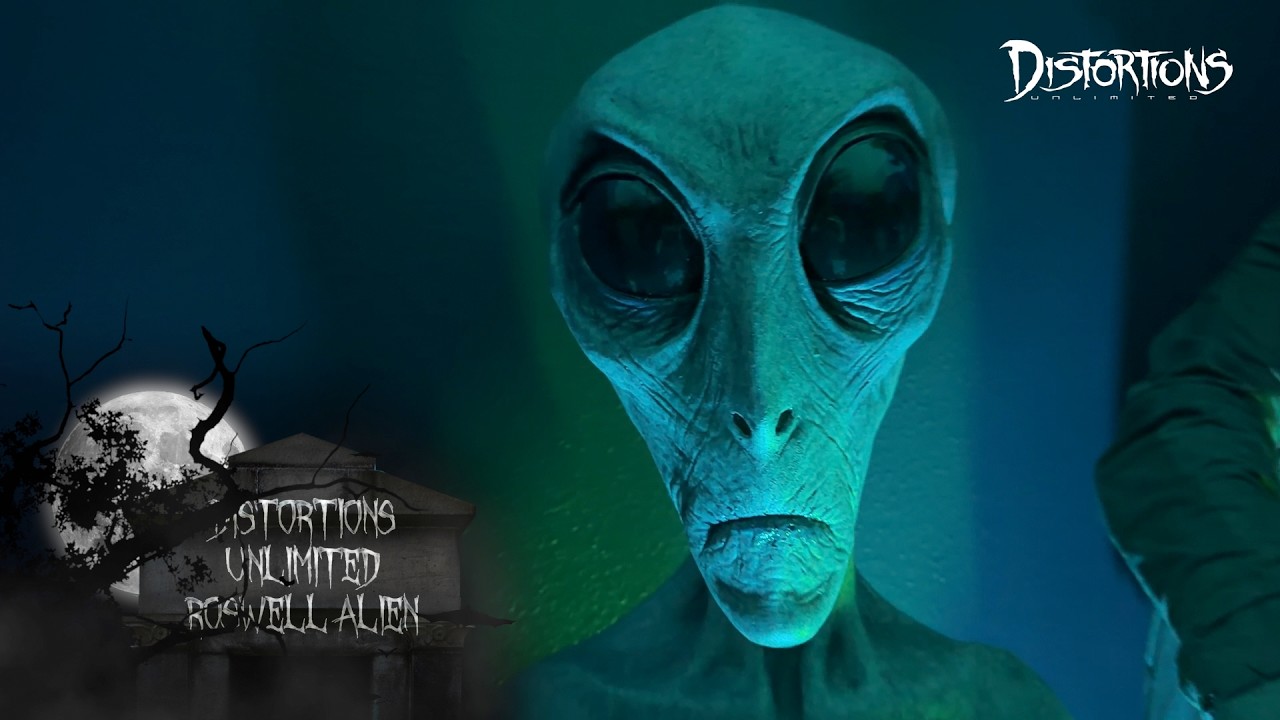Distortions Unlimited Roswell Alien Halloween Prop Review - YouTube