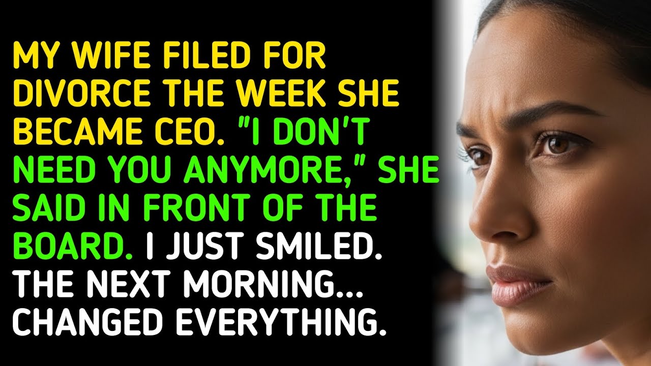MY WIFE FILED FOR DIVORCE THE WEEK SHE BECAME CEO. 