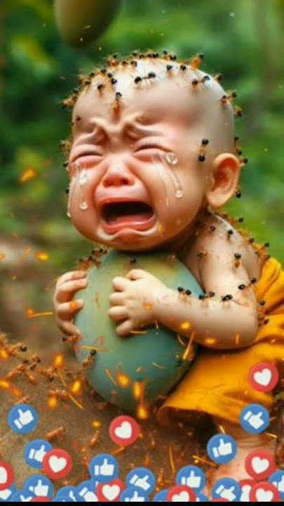 Cutest baby crying moment 😭😭#crying#monkmoments#shorts
