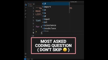MOST ASKED PROGRAMMING QUESTION !!! #coding #python