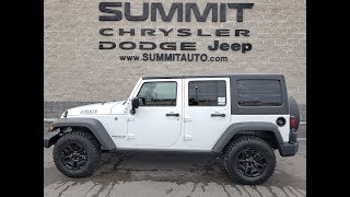 2017 USED JEEP WRANGLER 4 DOOR UNLIMITED WILLYS WHEELER REVIEW WALK AROUND SOLD! 7J489A SUMMITAUTO