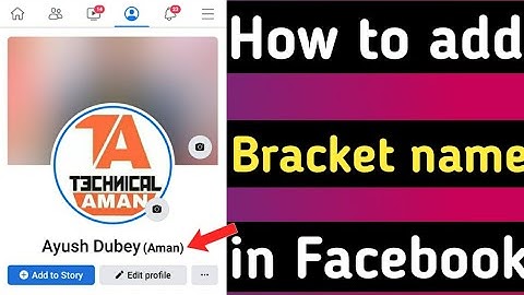 Facebook bracket name/How to add Facebook second name