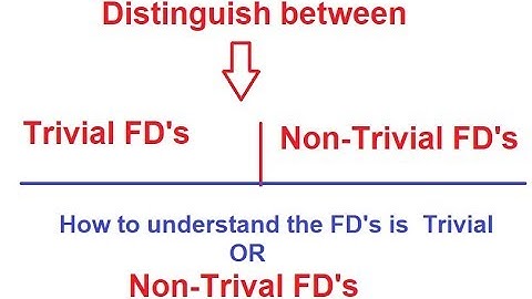 2 Distinguish Trivial & non  Trivial Functional dependency | DBMS