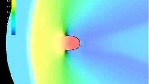 PETSc-FEM CFD simulation of supersonic flow impinging a rod