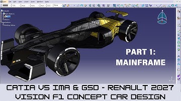 CATIA V5 ICEM - CLASS A SURFACING TUTORIAL| RENAULT VISION  2027 F1 CONCEPT CAR DESIGN| PART 1