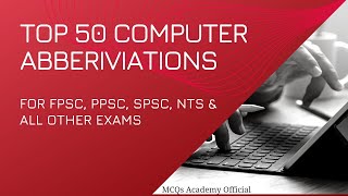Top 50 computer abbreviations | According to FIA Syllabus 2021 | Important mcqs
