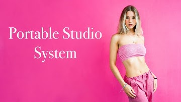 Portable backdrop and simple lighting!