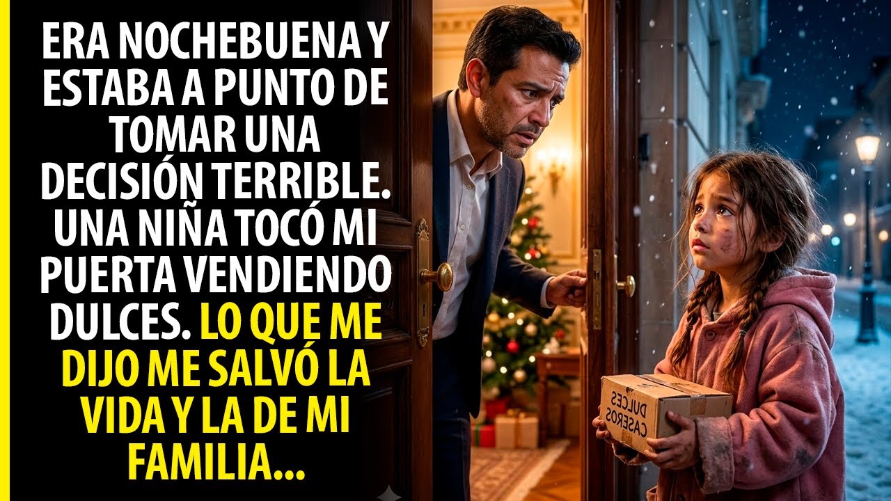 EN NOCHEBUENA, NIÑA POBRE TOCA LA PUERTA DEL MILLONARIO Y LE DICE ALGO QUE SALVA A SU FAMILIA