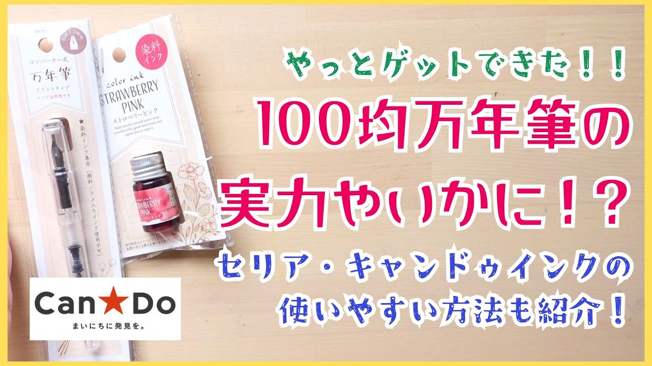 【キャンドゥ】コンバーター式の万年筆をついに購入！！100均万年筆の実力やいかに！？ #万年筆  #松野工業株式会社 #キャンドゥ