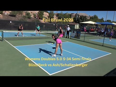 Fall Brawl 2023 Womens Doubles 5.0 5-34 Bliss/Beck vs Ash/Schallenberger Semi final