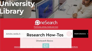 OneSearch Basics