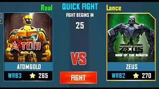REAL STEEL WRB Atom Gold VS Zeus New Robots GOLD UPDATE (Живая сталь)