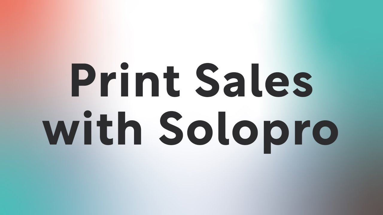 Print Sales with Solopro: Ep 2 High Impact Sales Tactics with Colin Sinclair McDermott