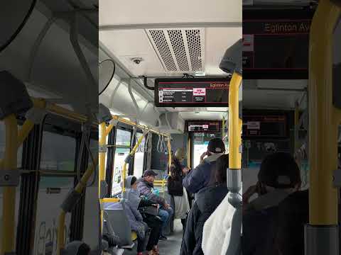#short TTC 6656 saying “Next Stop Eglinton Avenue East Don Valley Stn” while on route 25B Don Mills