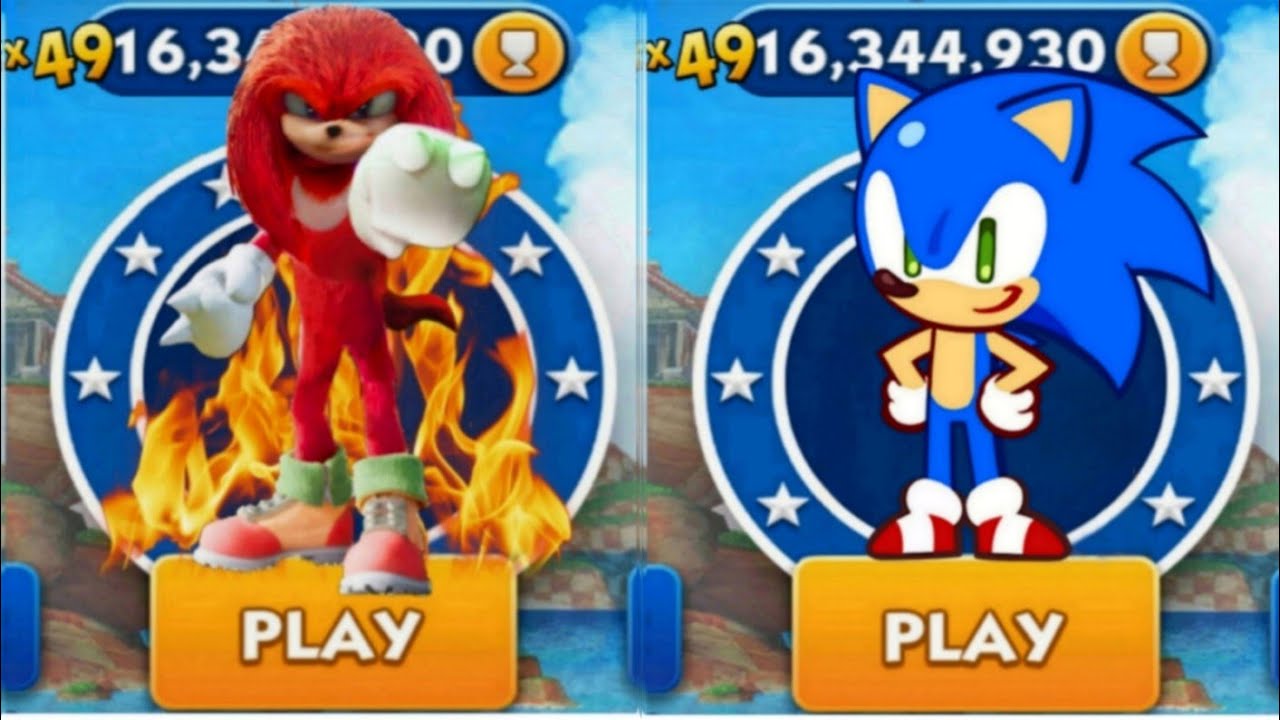 Sonic Dash - Knuckles Dash VS Baby Sonic _ Movie Sonic vs All Bosses ...