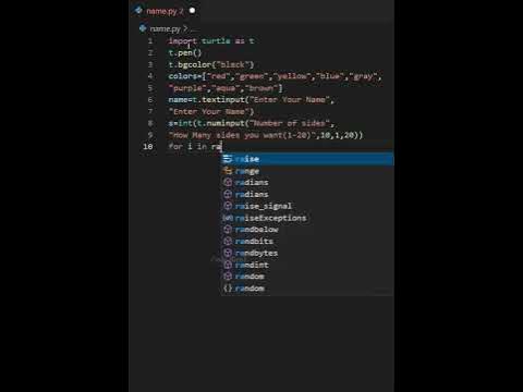 Print Your Name in python using turtle#short #youtubeshorts #python # ...