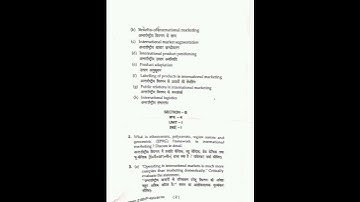 MDU May 2019 M.Com CBCS 4th Sem. International Marketing Question Paper...#Previous Year Papers