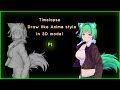 [TimeLapse] Draw like Anime in 3D Character Model [Substance Painter]