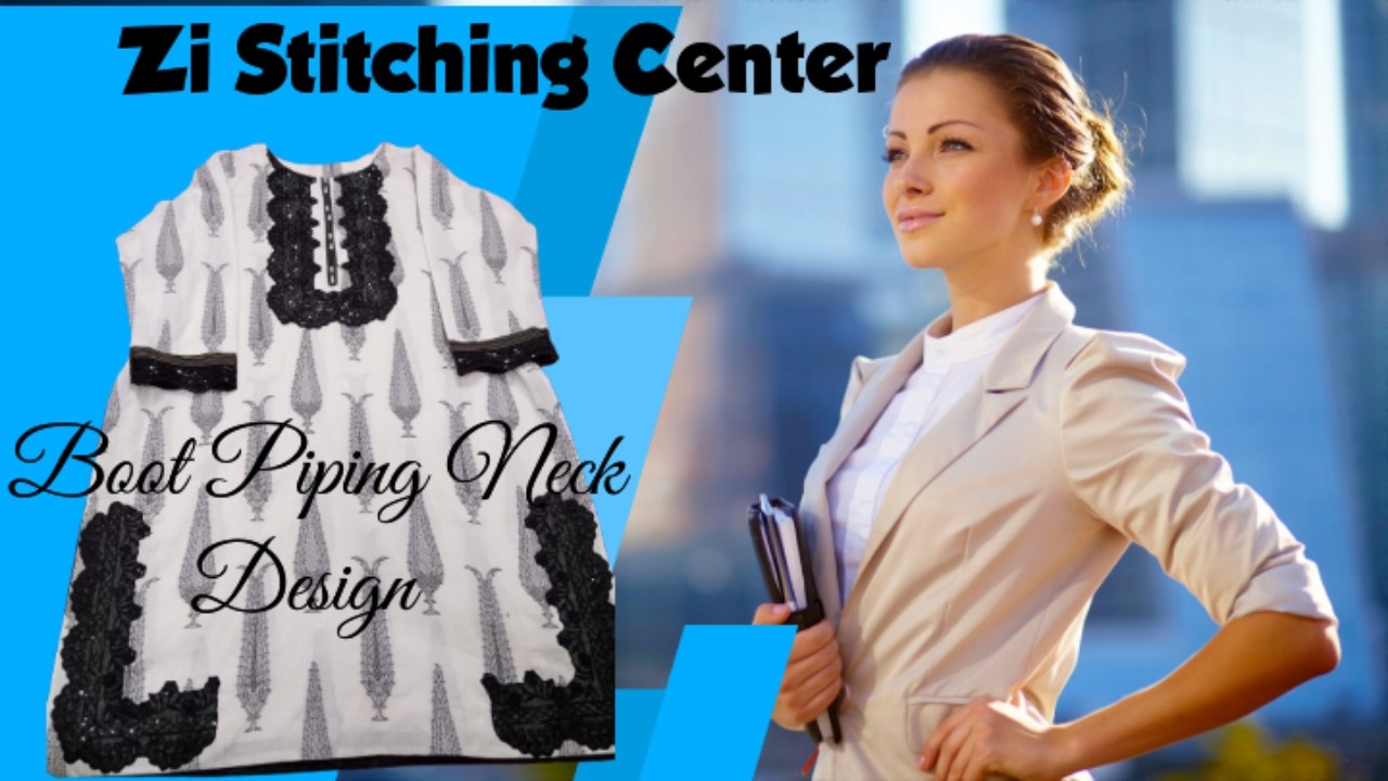 Dress Neck Design With Piping @ZiStitchingcenter