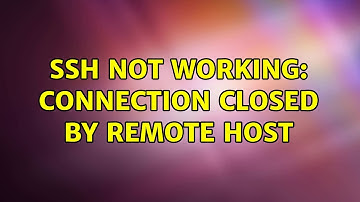 Ubuntu: ssh not working: Connection closed by remote host