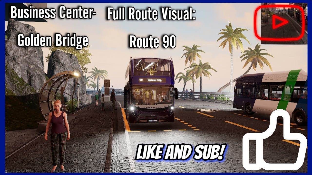 Full Route Visual Route 90 | Business Center - Golden Bridge - YouTube