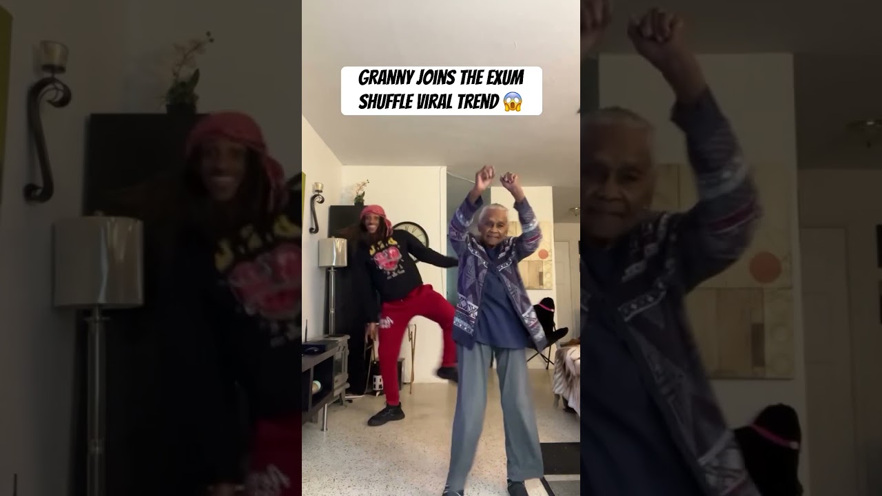 Granny Joins The Exum Shuffle Viral Trend 😱