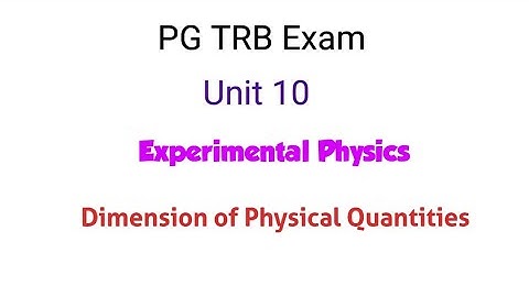 PG TRB Physics / Experimental Physics #pg TRB physics #pgtrb exam#pgtrb2025