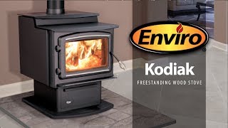 Steele Heating Solutions - Thanks to Enviro and their Kodiak 1200 wood stove,  we were saved from a huge heat shield situation with its  closer-than-your-average-bear ceiling clearances! 🐻