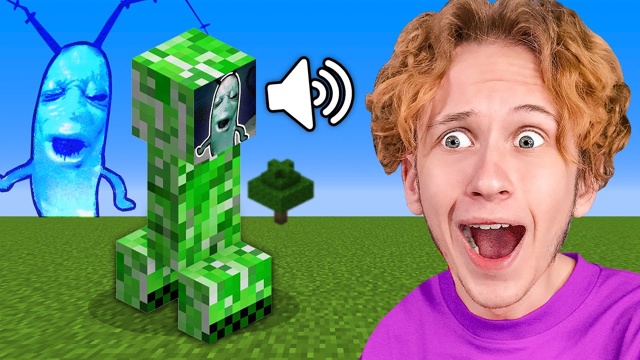 ЗАМЕНИЛ все ЗВУКИ МАЙНКРАФТ на МЕМЫ *Планктон АААА*