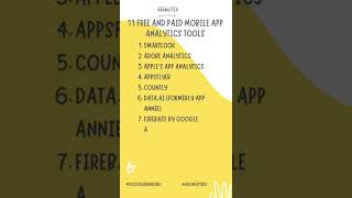 11 APP ANALYSIS TOOLS  - Analyze your App for Better Growth. Optimize it. screenshot 1