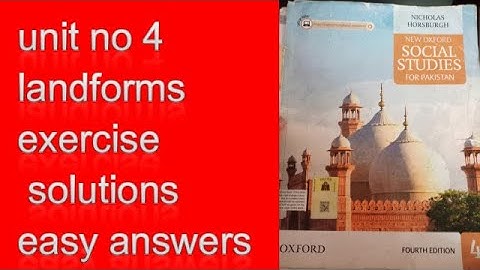 Class 4 Social Studies unit no 4 landforms EXERCISE SOLUTION and explanation by educational tips