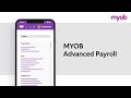 Myob advanced payroll  leverage technologies