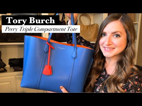Tory Burch Black Leather Perry Tote Bag