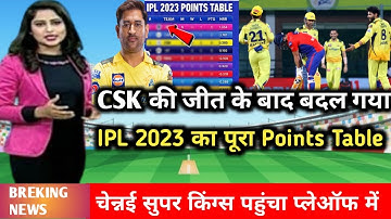 IPL 2023 Points Table - चेन्नई सुपर किंग्स की जीत के बाद बदल गया IPL 2023 का पूरा Points Table