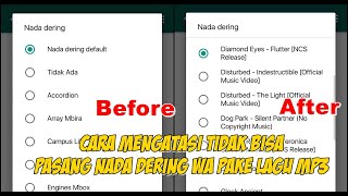 Cara Mengatasi Tidak Bisa Pasang Nada Dering Wa Dengan Lagu MP3