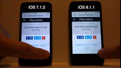 iOS 7.1.2 vs iOS 8.1.1 su iPhone 4s