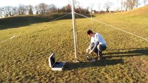 Pneumatic anemometer mast - extending and collapsing